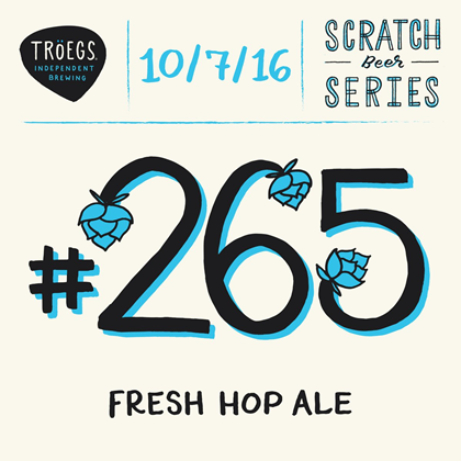 Troegs Releasing Scratch # 265 Fresh Hop Ale Today