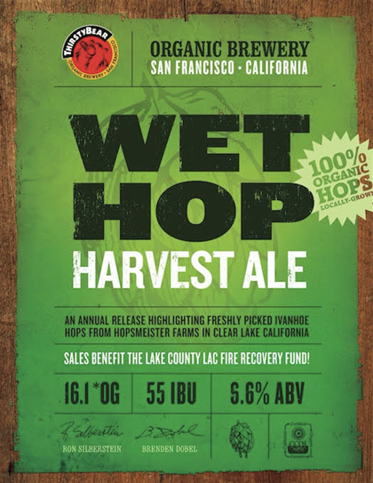 ThirstyBear Supports Fire Victims Through Sales of Wet Hop Harvest Ale