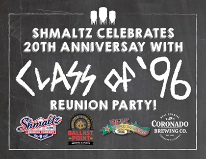 “Class of ’96 Reunion Party” at GABF w/ Shmaltz, Bear Republic, Ballast Point & Coronado (Fri, Oct. 7)