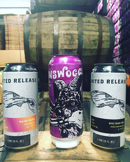 Veil Brewing Adding major Rager IPA, Briz Night Out & Hornswoggler Cans 7/5