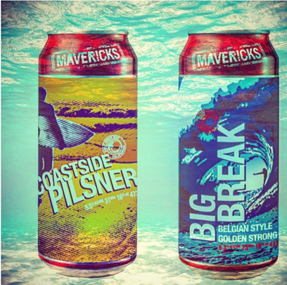 Mavericks Brewing Releases Coastside Pilsner & Big Break Cans