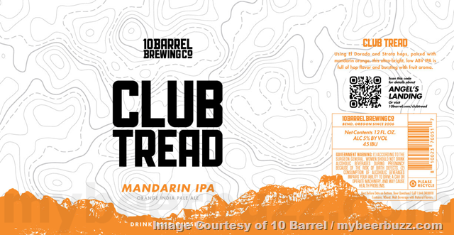 10 Barrel Adding Club Tread Mandarin IPA
