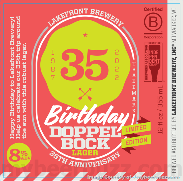 Lakefront Adding 35 Birthday Doppel Bock Lager