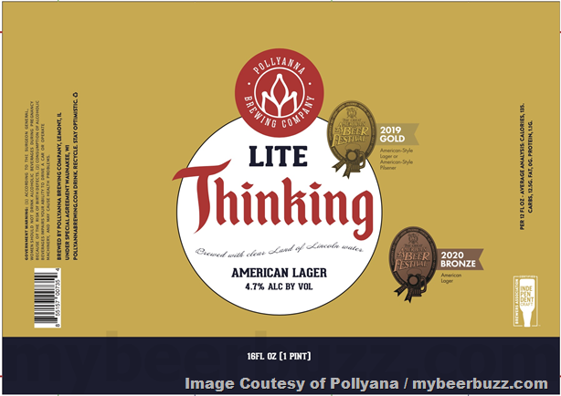 Pollyana Brewing Adding Lite Thinking American Lager