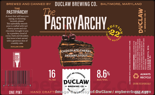 DuClaw Working On The PastryArchy Chocolate Cherry Cake Dessert Stout & PastryArchy Chocolate Cherry Cake Dessert Imperial Stout