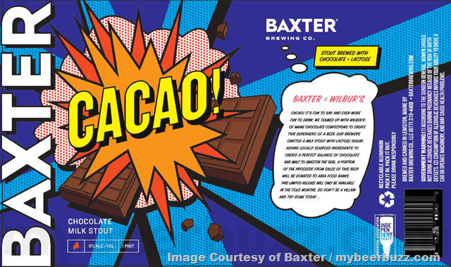 Baxter Brewing Adding Cacao! Chocolate Milk Stout / Logger Road / Cadence / Coastal Storm / Oktoberfest / Rebel For Good / Peach Habanero IPA