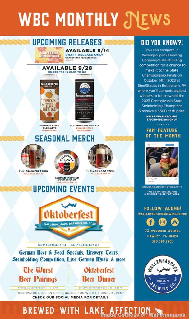 Wallenpaupack Announces Oktoberfest & Latest Releases