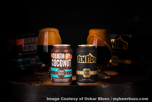 Oskar Blues Death by Coconut Irish Porter and Ten FIDY Imperial Stout Return for Fall