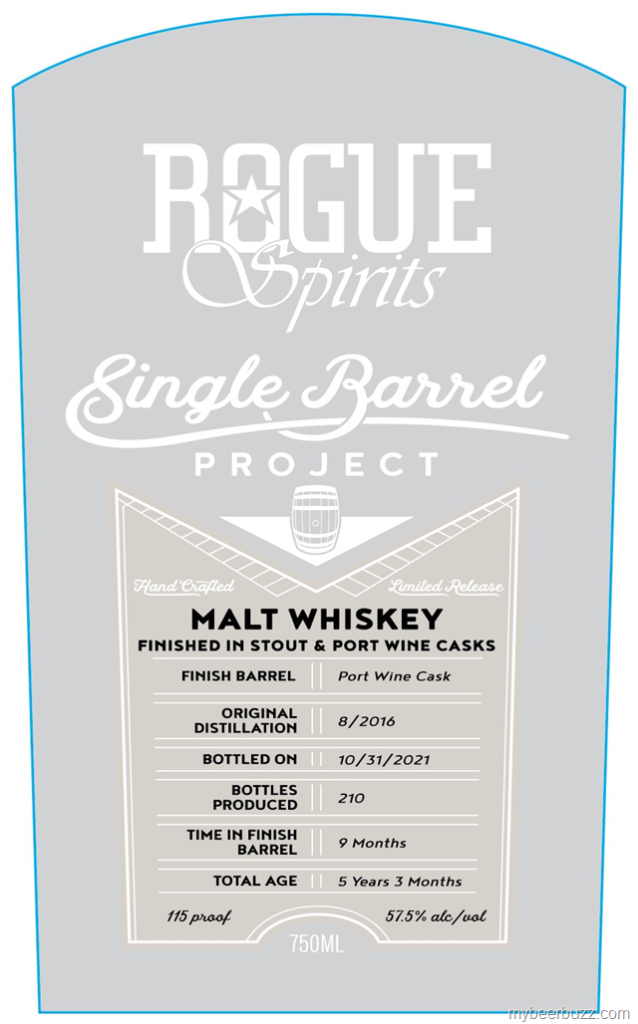 Rogue Spirits Single Barrel Project Malt Whiskey Finished In Stout & Port Wine Casks