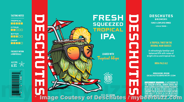 Deschutes Updating Fresh Squeezed Tropical IPA, Fresh Squeezed Imperial IPA & Fresh Squeezed Hazy IPA
