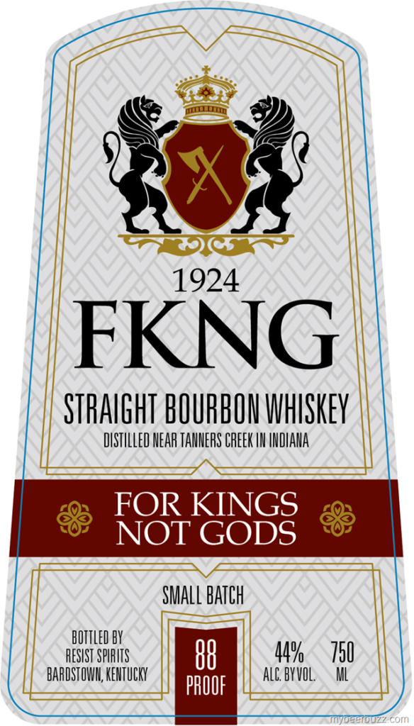 Resist Spirits FKNG For Kings Not Gods Small Batch Straight Bourbon Whiskey