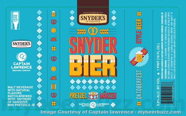 Captain Lawrence & Snyder’s Of Hanover Team Up For Snyder Bier Pretzel Märzen, Mood: Relaxation, Mood: Celebration, Pacific Dawn, Cap 10. Mood: Harvest, Funky Bison, Harrison Hopper, Märzenbier, Mysterious, Grateful, Pack’d, Dark Chocolate Cherry & Pretzel Frücht