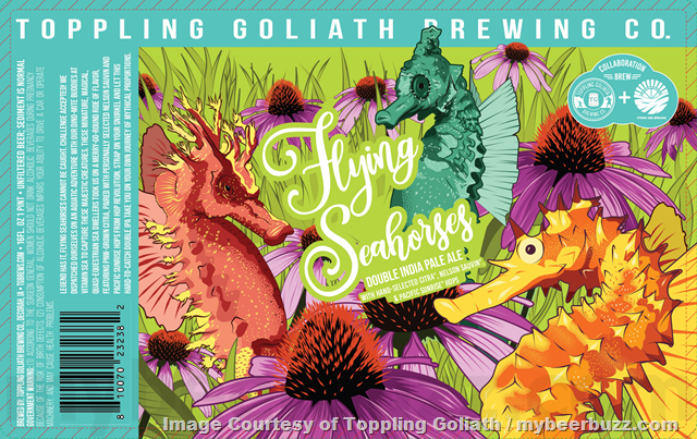 Toppling Goliath Adding Flying Seahorses DIPA Collaboration, Witch’s Broom, Project Hop Fisch, Forced Flair & S’Mores Pastry Stout