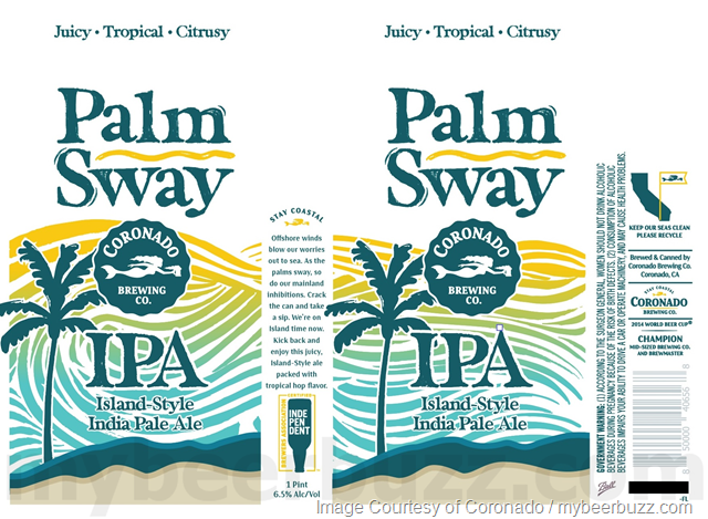 Coronado Brewing Adding Palm Sway IPA & Early Bird Cans