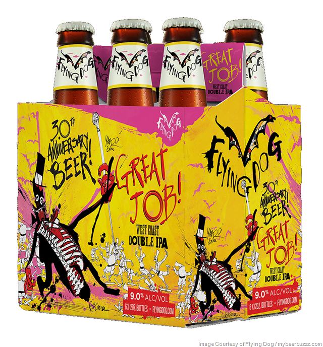 Mybeerbuzz .com Highlights Flying Dog Great Job! 30th Anniversary Beer (Review)