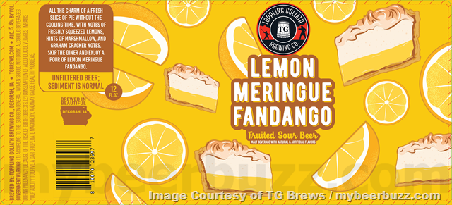Toppling Goliath Updating Lemon Meringue Fandango, Strawberry Shortcake Fandango, AIM, Term Oil Fluffernutter, Dragon Fandango, Munich Weiss & Caramel Apple Fandango