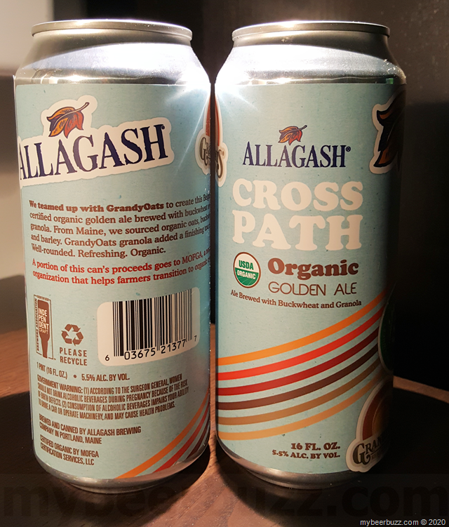 Mybeerbuzz .com Highlights Allagash Crosspath Certified Organic Golden Ale (Review)