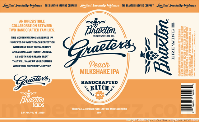 Braxton & Graeter’s Team Up For Peach Milkshake IPA and Black Cherry Chocolate Chip White Stout Cans