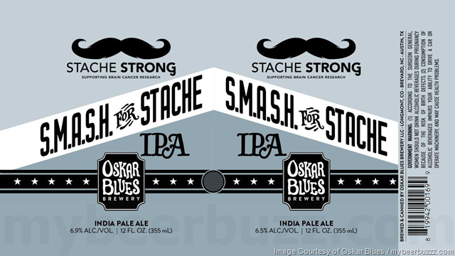 Oskar Blues & Stache Strong Team Up For S.M.A.S.H. For Stache Cans