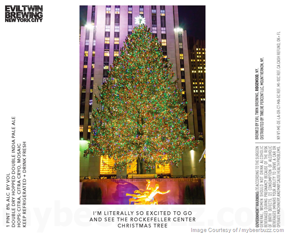 Evil Twin Adding ET Found Home Edition Schwarzbier, Granny Smith’s Delicious Gala McIntosh Apple Streusel, Guampa Loompas, I’m Literally Excited To Go And See The Rockefeller Center Christmas Tree & Fire Drink With Me
