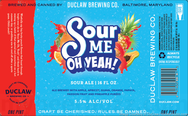 DuClaw Adding Sour Me Oh Yeah! Cans