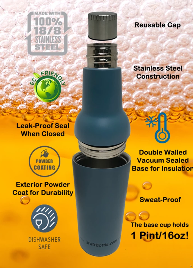 DraftBottle Launches a Stainless-Steel, Reusable Beer Bottle