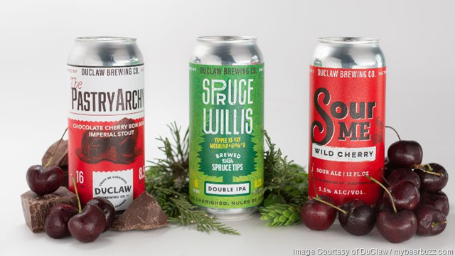 DuClaw Releasing The PastryArchy Chocolate Cherry Bon Bon, Spruce Willis Yippee Ki-Yay Mother #^@%*& and Sour Me Wild Cherry