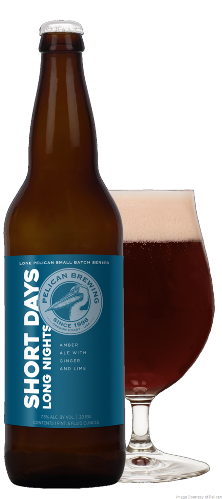 Pelican Brewing Rreleases Short Days Long Nights, a Dark’N Stormy Cocktail-Inspired Amber Ale