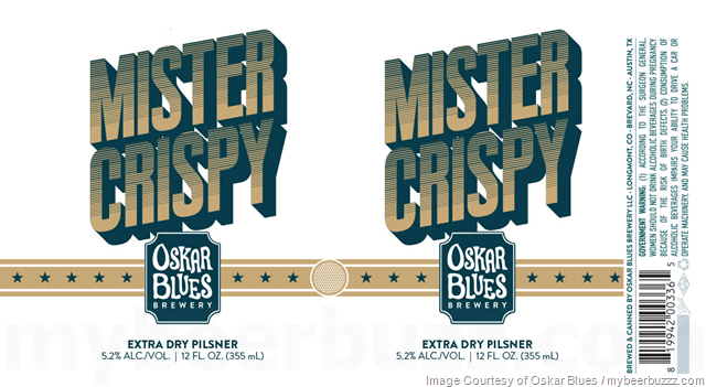 Oskar Blues Adding Mister Crispy Extra Dry Pilsner Cans