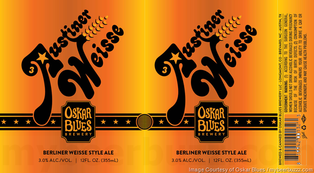 Oskar Blues Adding Austiner Weisse Berliner Weisse-Style Ale Cans