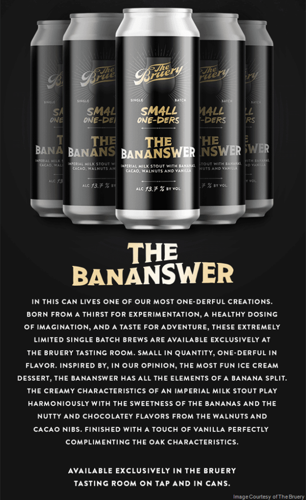 The Bruery Adding Small One-Ders The Bananswer