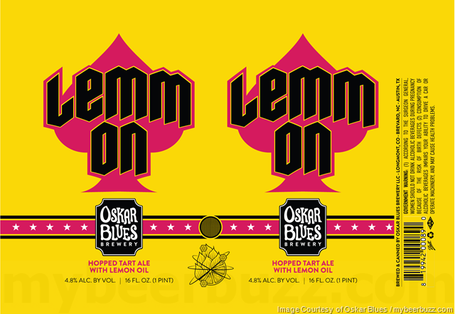Oskar Blues Adding Lemm On Hopped Tart Ale w/Lemon Oil Cans