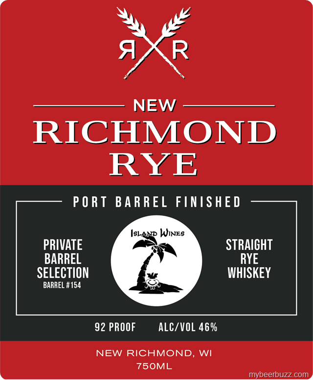 45th Parallel Spirits New Richmond Rye Private Barrel Selection Port Barrel Finished Straight Rye Whiskey