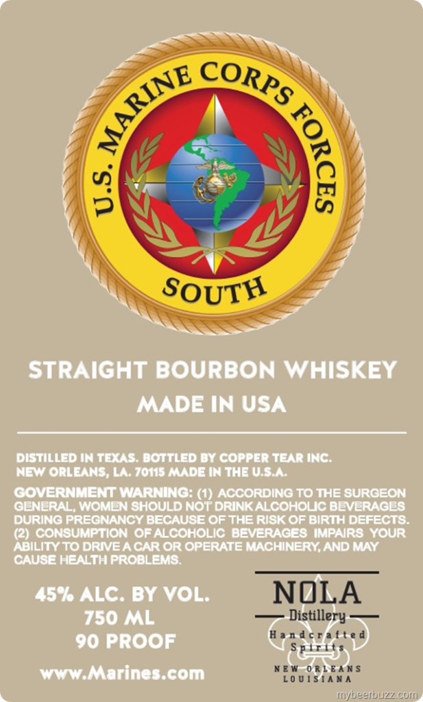 NOLA Distilling U.S. Marine Corps Forces South Straight Bourbon Whiskey
