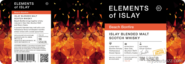 Elements Of Islay Beach Bonfire Islay Blended Malt Scotch Whiskey