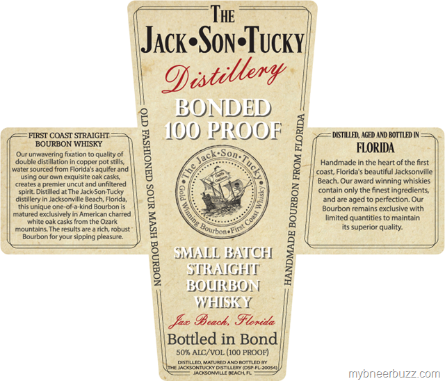 The JackSonTucky Distillery Bottled In Bond Small Batch Straight Bourbon Whiskey