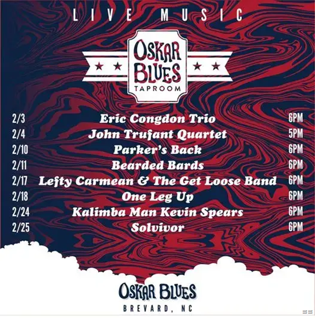 Oskar Blues Announces Live Music @ Brevard