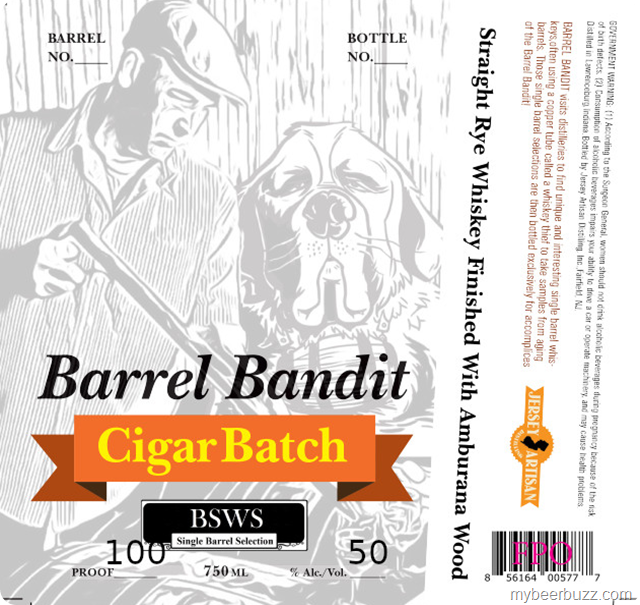 Jersey Artisan Distilling Barrel Bandit Cigar Batch