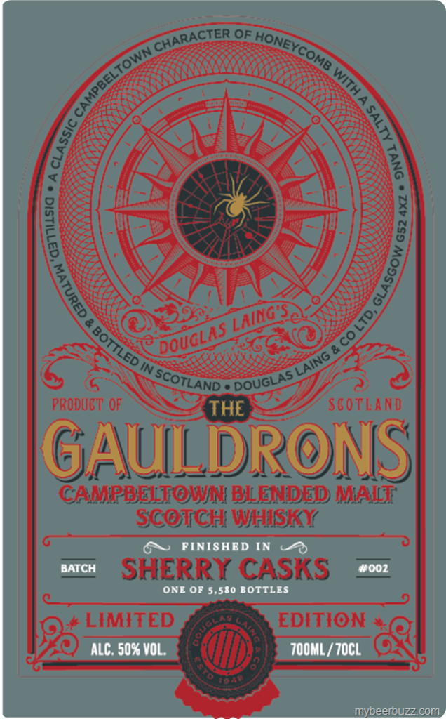 Douglas Laing & Co The Gauldrons Campbeltown Blended Malt Scotch Whiskey Finished In Sherry Casks