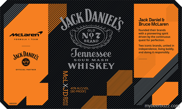 Jack Daniels Tennessee Sour Mash Whiskey McLaren Formula 1 Team 2023 Edition