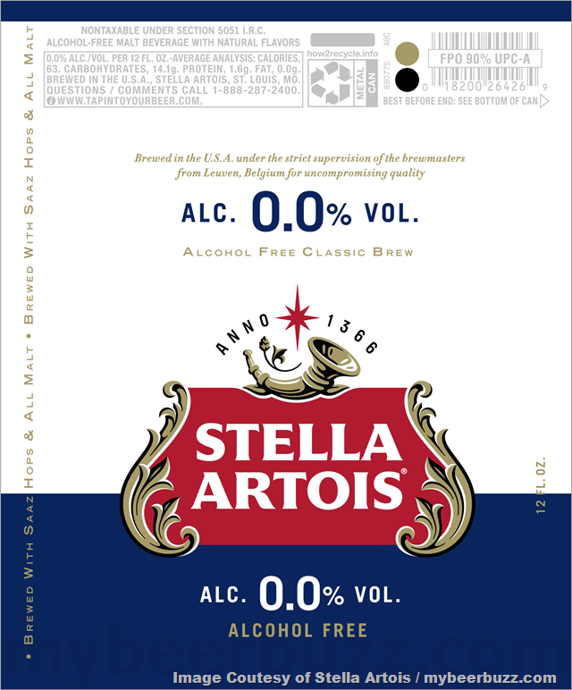Stella Artois Updating 0.0% Alcohol Free
