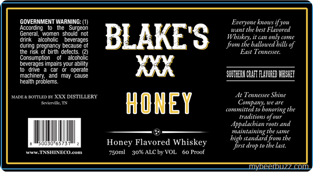 Tennessee Shine Co Blake’s XXX Honey Flavored Whiskey