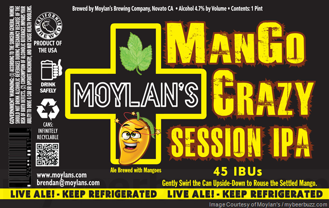 Moylan’s Adding ManGo Crazy Session IPA, Midnight Ritual, Hopgarten Pilsner & Fruit Stand Pomegranate Cans