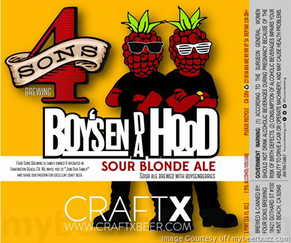 4 Sons Brewing – Boy’Sen Da Hood Sour Blonde 16oz Cans