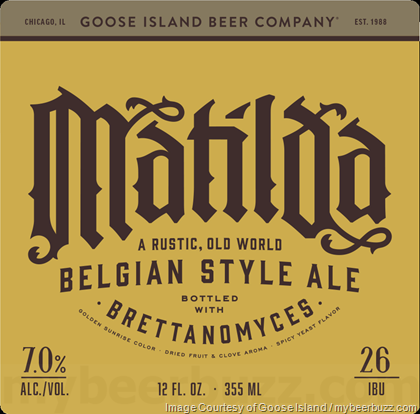 Goose Island – Matilda 2017 Belgian-Style Ale With Brettanomyces & Cascara Grisette