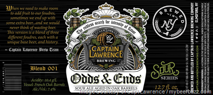 Captain Lawrence Sour Series Odds & Ends Blend 01 & American Funk