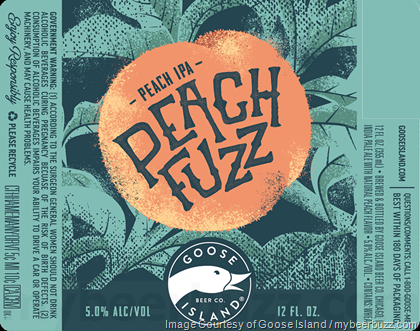 Goose Island Adding Peach Fuzz Peach IPA Bottles