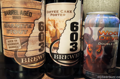 Mybeerbuzz.com Highlights 603 Brewery Wood Devil, Bourbon Barrel Granite Stout and Coffee Cake Porter