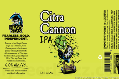 Heavy Seas Adding Citra Cannon IPA Cans