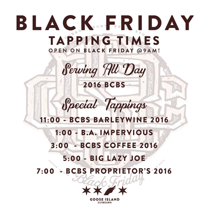 Goose Island Clybourne Big Lazy Joe & B.A. Impervious Coming 11/25